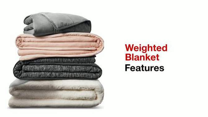 55"x80" Microplush Weighted Blanket with Removable Cover - Threshold™, 2 of 6, play video