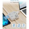 Itopfox Surge Protector Flat Extension Cord with 8 AC Outlets & 3 USB Ports (1 USB C), 5ft, 900 Joules Protection for Office, Dorm, Home Essentials - 2 of 4