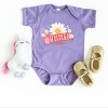 The Juniper Shop Summer Vibes Daisy Baby Short Sleeve Bodysuit - NB - Lavender - 3 of 4