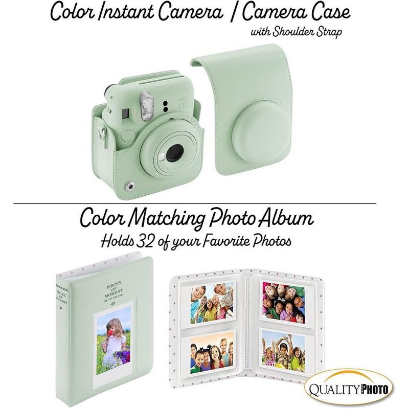 Fujifilm Instax Mini 12 Instant Camera with Case 40Fujifilm Prints Decoration Stickers Frames Photo Album and More Accessories, 4 of 8