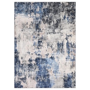 COZONY Non Slip Area Rug Indoor Vintage Living Room Abstract Carpet Washable Distressed Bedroom Mat Retro Accent Throw Office Dining Room - 1 of 4