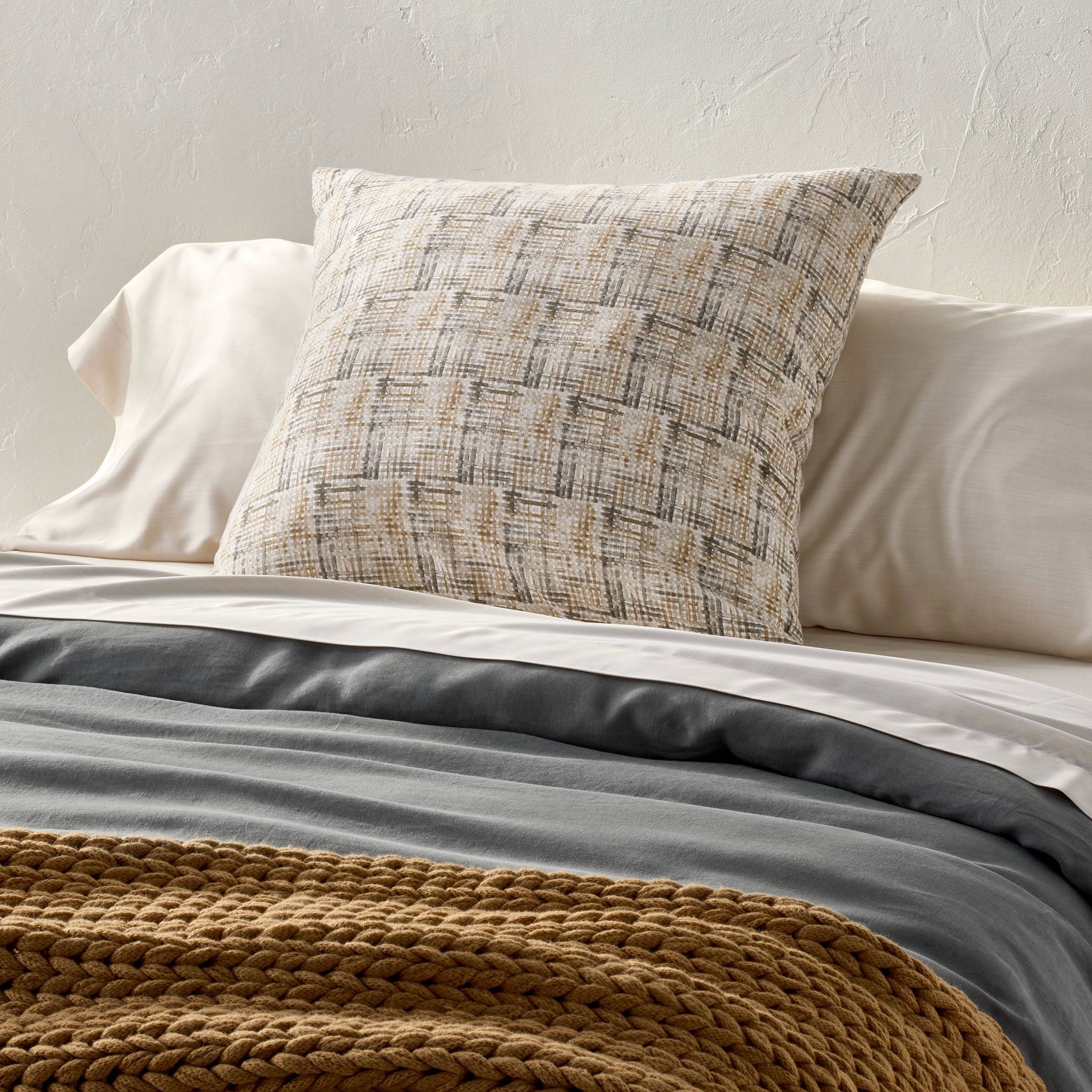 Euro Heavyweight Linen Blend Throw Decorative Pillow Print - Casaluna™