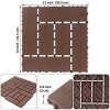 Syemin Carpet Tiles 44 Pieces Interlocking Deck Tiles, Decking Floor Tiles, Indoor and Outdoor Floor Tiles, Courtyard Floor Tiles, Brown, 12"*12"*0.8" - 3 of 4