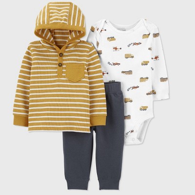 Baby Boys' 3pc Transportation Top & Bottom Set - Just One You® made by carter's Gold 3M