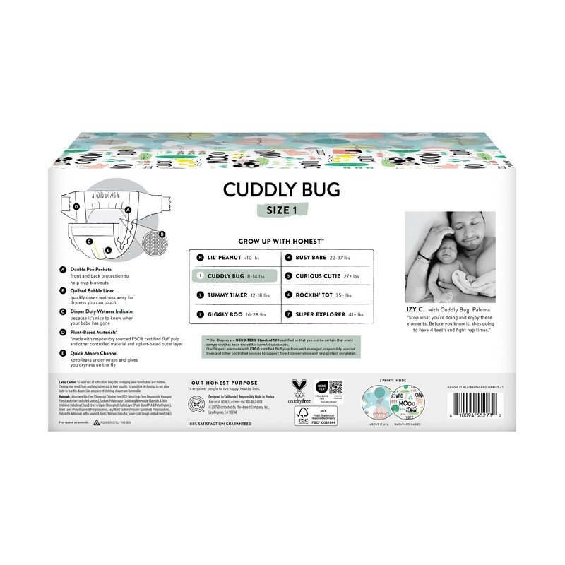 The Honest Company Clean Conscious Disposable Diapers - (Select Size and Pattern), 4 of 16