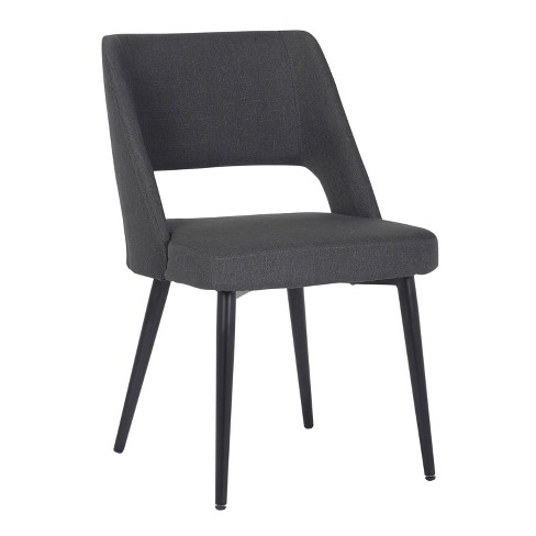 Valencia Steel/polyester Dining Chair Black/charcoal - Lumisource ...