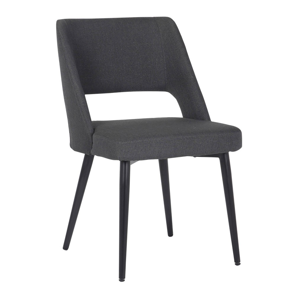 Photos - Chair Valencia Steel/Polyester Dining  Black/Charcoal - LumiSource