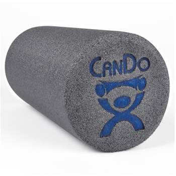 CanDo Plus Round Gray Exercise Fitness Foam Rollers for Muscle Restoration, Massage Therapy, Sport Recovery and Physical Therapy