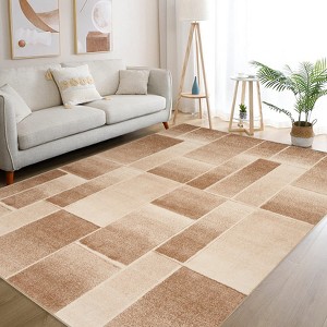 Garvee Large Area Rugs Indoor Machine Washable Runner Rug Modern Geometric Patchwork Carpet Rockwood Collection Rugs for Living Room Bedroom Office - 1 of 4