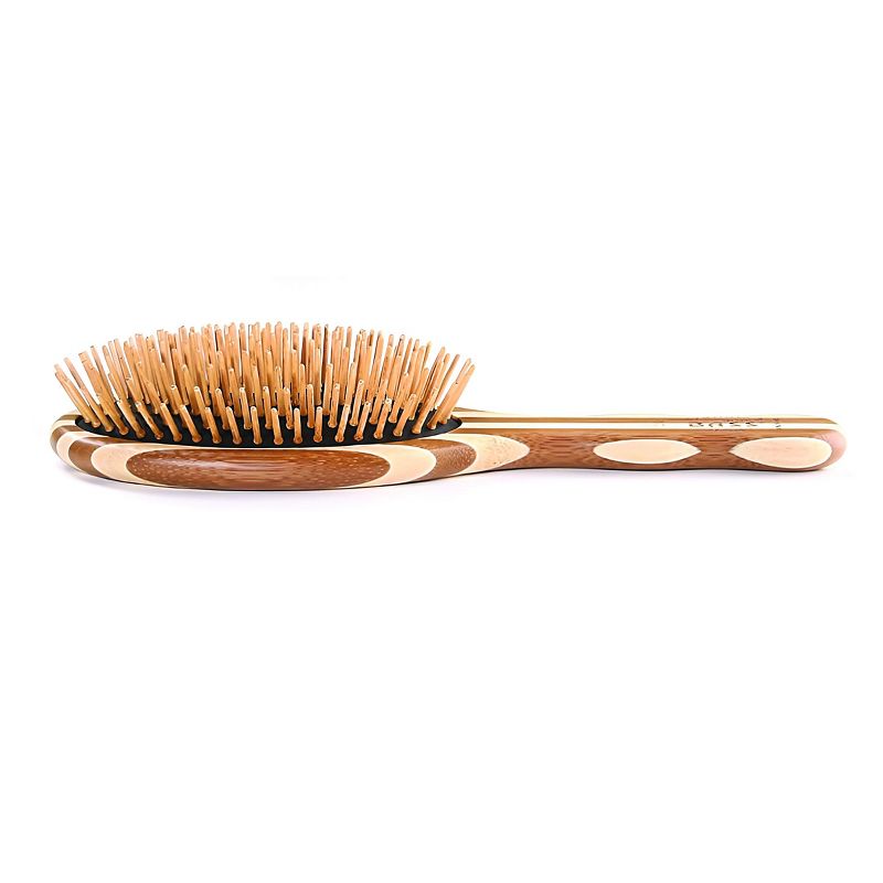 Bass Brushes The Green Brush - Premium Bamboo Handle and Bamboo Pin Style & Detangle Hair Brush, 5 of 6