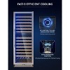 Built-in Red Wine Cellar CB-408B, 154 Bottles of Large Capacity, Double Temperature Area Precision Care, Black Glass Door - 3 of 4