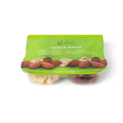 Quick Bites Pepper Jack Cheese, Dried Sweetened Cranberries & Sea-Salted Roasted Almonds - 4.5oz/3ct  - Good & Gather™