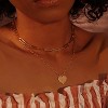 14K Gold Initial Layered Necklace - Paperclip Chain, Personalized Dainty Jewelry for Women - 3 of 4