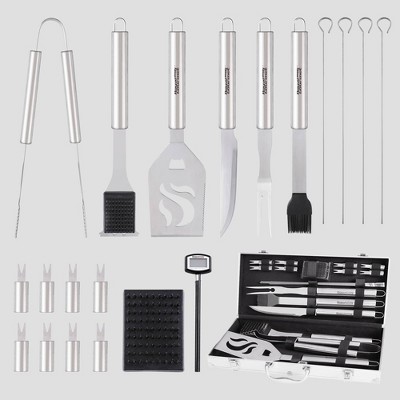 Royal Gourmet 20pc Stainless Steel Barbecue Grilling Accessories Set With Aluminum Case