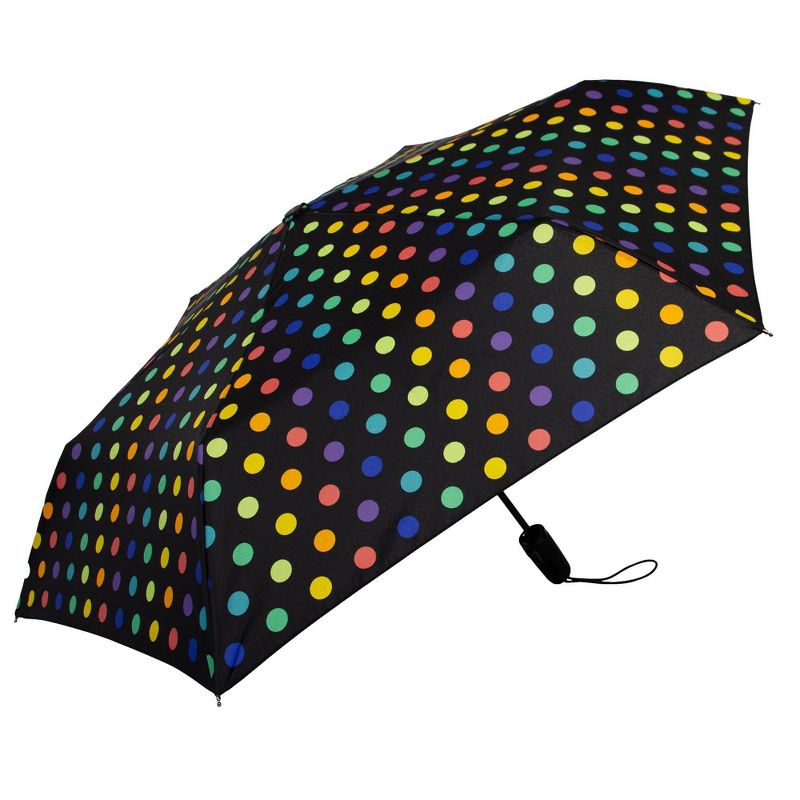 ShedRain Polka Dots Auto Open Auto Close Compact Umbrella - Rainbow, 3 of 6