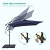 Sonkuki 8.2 x 8.2 Ft. Patio Offset Umbrella With Base for Garden, Backyard and Poolside - 4 of 4