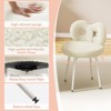 Artificial Wool Vanity Chair with Cute Bow Backrest for Bedroom - 4 of 4