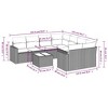 vidaXL Patio Sofa Set with Cushions Outdoor Furniture 9 Piece Poly Rattan - Beige and Cream - 3 of 4