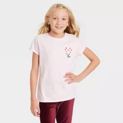 Girls' Printed Short Sleeve Graphic T-Shirt - Cat & Jack™ Pink