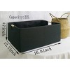 Aoibox Foldable Rectangle Storage Bin with Wooden Handles Gray Linen Fabric Baskets for Closet Home Office Car Dormroom - 2 of 4
