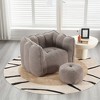 OUTSUPPLY Soft Square Bean Bag Chair with Footstool, High Resilient Foam for Living Room, Bedroom, Gaming & Reading - 4 of 4