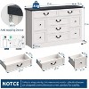 Garvee Farmhouse 9-Drawer Dresser with Built-in Charging Station 55 Wide Wood Dresser with Roman Metal Handles Vintage Style - 2 of 4