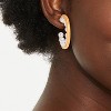 Geo Drop Earrings - A New Day™ Pearl/Gold: Nickel-Free Metal, Post Closure, 1.45" Length - 2 of 3