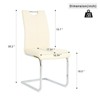 NicBex Modern Dining Chairs with Faux Leather Padded Seat,Armless Chairs with Chrome Metal Legs for Kitchen,Living Room - 3 of 4