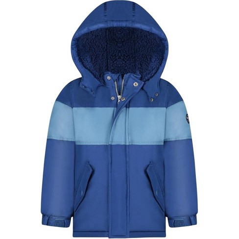 OshKosh B Gosh Little Boys High Pile Fleece Lined Insulated Parka Jacket Blue 4