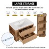 Akoasm 30 Inch Wall Bathroom Storage Vanity Cabinet Rack With Soft Close Doors(WITH SINK)-Oak - 3 of 4