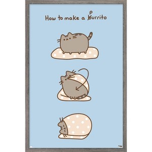 Trends International Pusheen - Purrito Framed Wall Poster Prints - 1 of 4