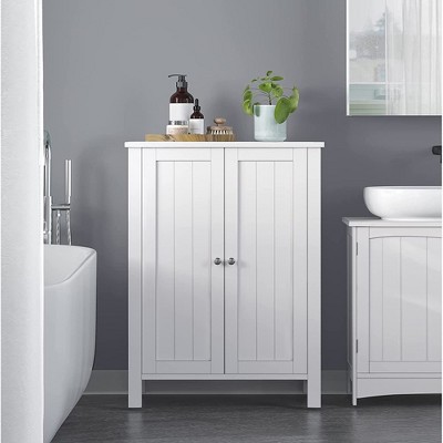 VASAGLE Bathroom Floor Storage Cabinet, Freestanding Bathroom Storage Unit with Adjustable Shelve