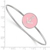Black Bow Jewelry Sterling Silver Delta Gamma Greek Life Bangle Bracelet 7 Inch - 2 of 3