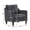 Modern Accent Chair with USB and Storage,Upholstered Tufted Reading Chair with Wide Backrest for Living Room or Bedroom–Maison Boucle - 4 of 4