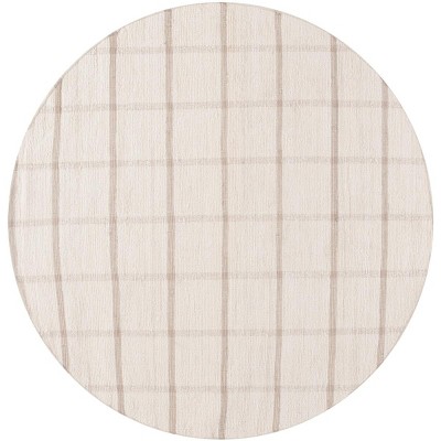 Montauk MTK322 Hand Woven Indoor Area Rug - Ivory/Beige - 6'x6'- Safavieh
