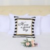 PiccoCasa Home Sofa Stamping Soft Square Throw Pillow Covers - 3 of 4
