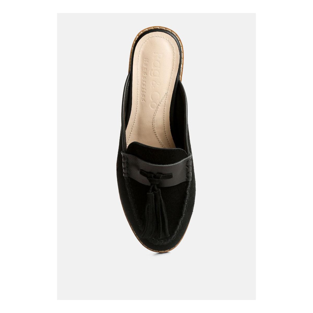 Женские сабо Rag & Co Womens Edmanda Tassle Detail Leather Mules 5 — фото 6