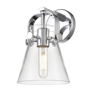 Pilaster II Cone - 1 Light Wall Sconce In Industrial Style-9.75 Inches Tall and 6.5 Inches Wide