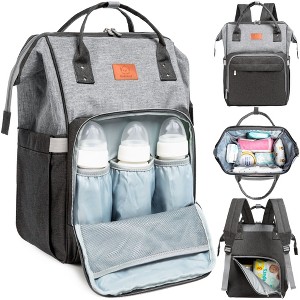 KeaBabies Original Diaper Bag Backpack, Multi Functional, Water-resistant, Large Baby Bags for Girls, Boys - 1 of 4