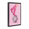 Stupell Industries Pink Cowgirl on Disco Ball Black Framed Floater Canvas Wall Art - 3 of 4