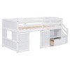 NicBex Twin Size Loft Bed Low Design Wooden Bed Frame with Drawer, Shelf, Storage Stair and Full Length Guardrail, No Box Spring Required - 4 of 4
