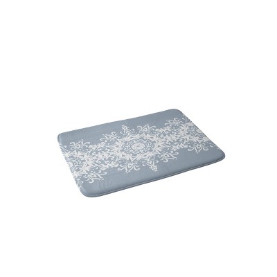 Lisa Argyropoulos Snowfrost Memory Foam Bath Mat Blue - Deny Designs