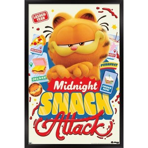 Trends International The Garfield Movie - Midnight Snack Attack Framed Wall Poster Prints - 1 of 4