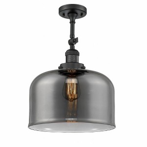 Bell - 1 Light Semi-Flush Mount In Industrial Style-16 Inches Tall and 12 Inches Wide - 1 of 1