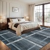 Acekool Modern Geometric Rug - Washable 5x7 Non-Slip Area Carpet in Black & Grey - 2 of 4