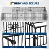 Large Metal Chicken Coop, 86" Portable Chicken Run with Cover, Rust-Proof Ventilated Frame & Secure Door for Poultry - 2 of 4