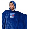 NHL New York Rangers Logo Patch Faux Shearling Bloncho Blanket - 3 of 3