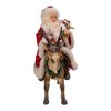 Kurt Adler 11.5" Fabriche Santa on Reindeer - image 2 of 4