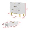 Famapy Dresser Large Nightstand With 3 Drawers and Metal Accents Storage Cabinet - 4 of 4