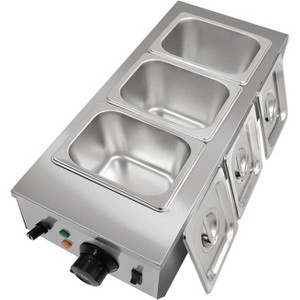 Chocolate Melting Pot, Stainless Steel Chocolate Tempering Machine with Tanks & Lids, Temperature Control Probe for Milk, Coffee, Cheese - 1 of 4